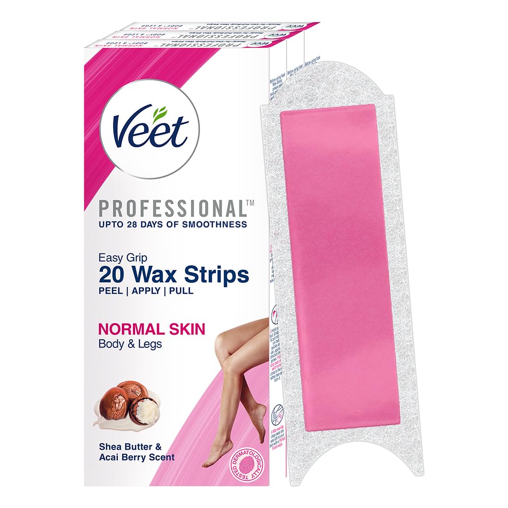 Veet Professional Ready-To-Use Half Body Wax Strips